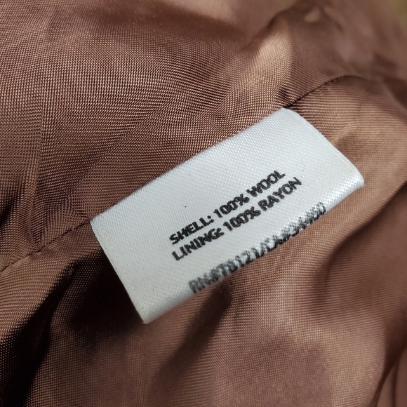 Eileen Fisher Wool Zip Up Jacket Size PM Rust Brown - Picture 10 of 11